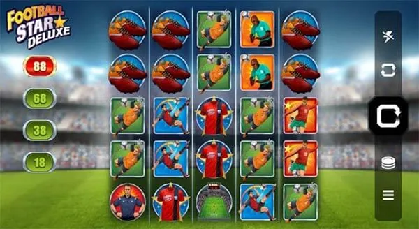 ตัวอย่างสล็อตกีฬา เกมสล็อต football star deluxe