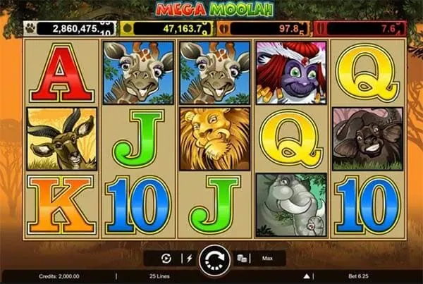 ตัวอย่างสล็อตธีมสัตว์เลี้ยง เกมสล็อต mega moolah